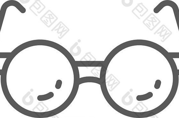 眼镜盲目的行图标