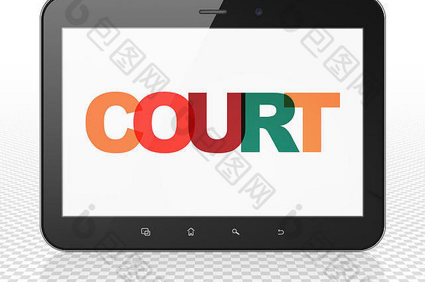 法律概念平板电脑电脑法院显示