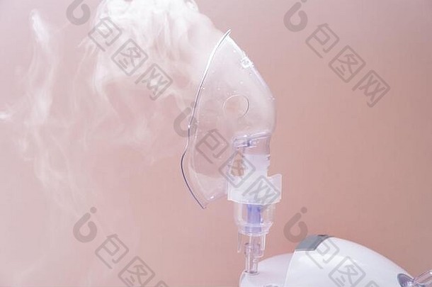 医疗设备药物哮喘喷雾器吸入器垫星云抗炎药物哮喘支气管哮喘过敏概念