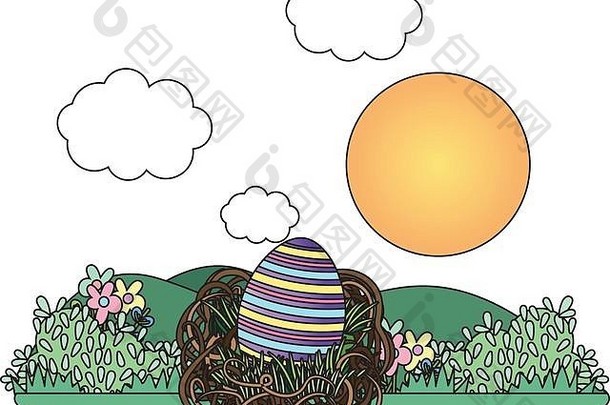 复活节鸡蛋巢
