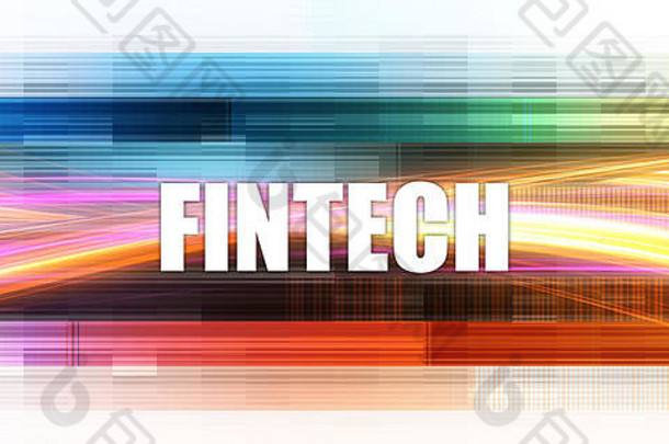 Fintech公司概念激动人心的演示幻灯片艺术