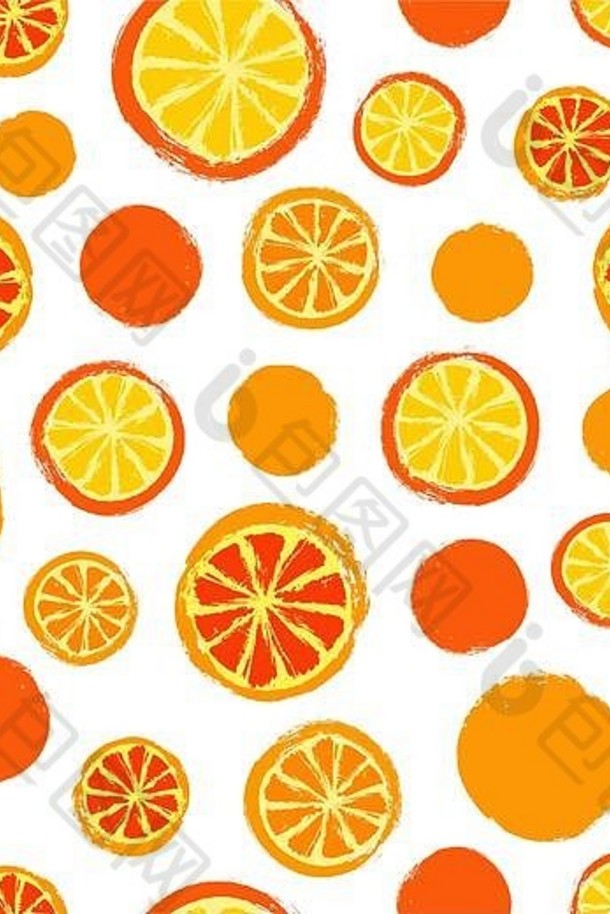 橙色背景画图案