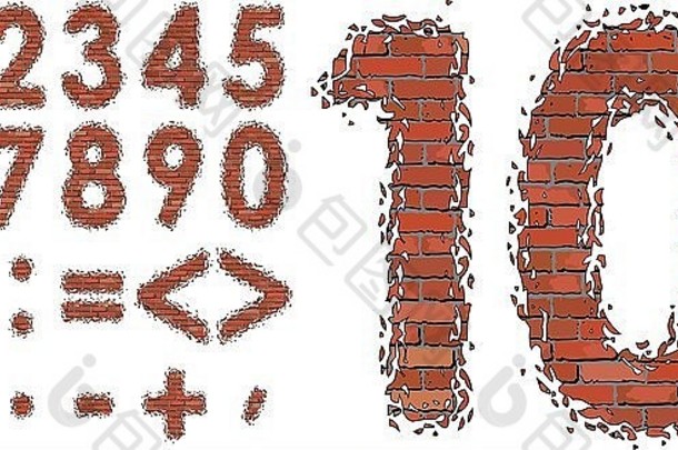 砖块数字-插图