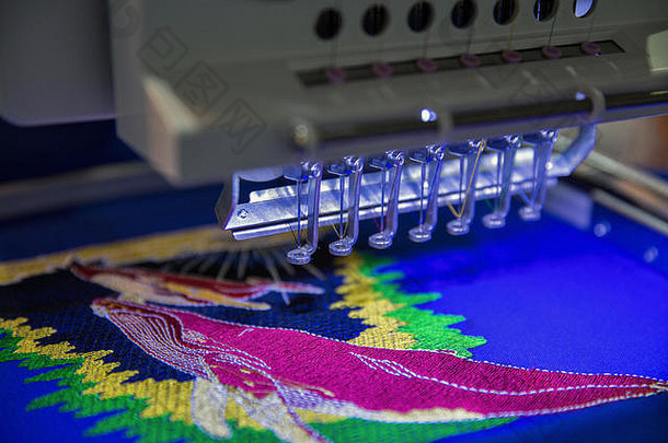 用于在不同组织特写上应用刺绣的专业机器