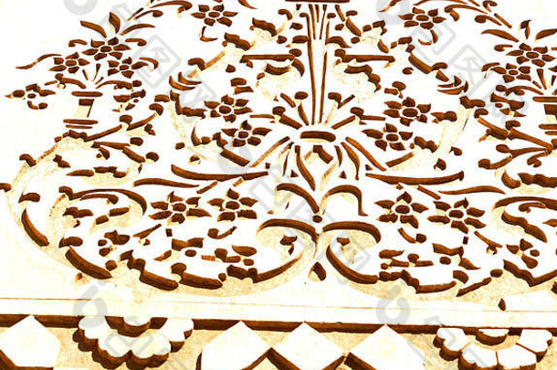 模糊伊朗装饰花瓷砖古董清真寺背景