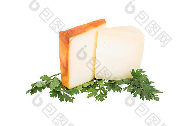 白底香菜奶酪