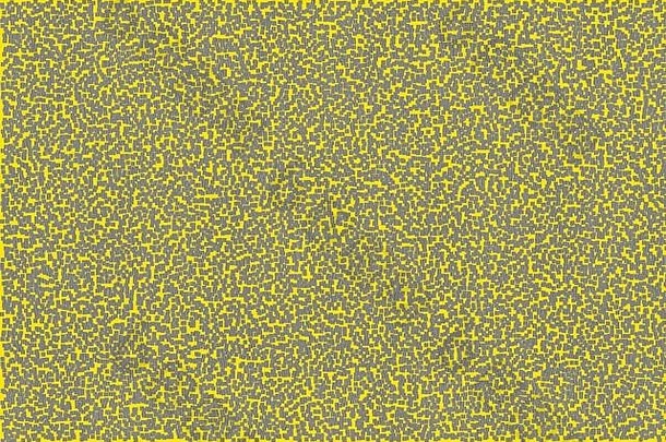 抽象背景，黄色背景上的数千个灰色小方块