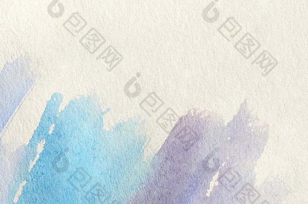 摘要背景插图形式水彩中风执行冷蓝色的紫罗兰色的音调