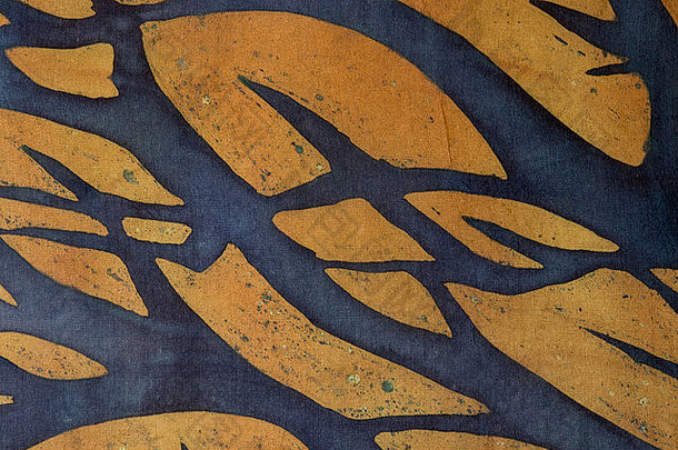 树分支机构黄金背景热蜡染背景纹理手工制作的丝绸摘要超现实主义艺术