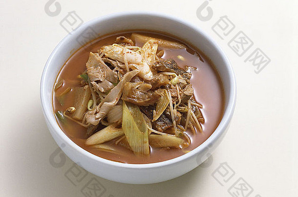 朝鲜文食物汤