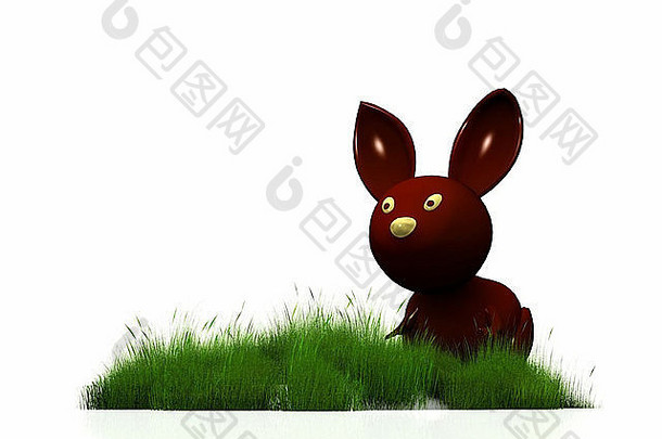 巧克力复活节兔子草