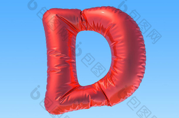 红色的箔气球信呈现