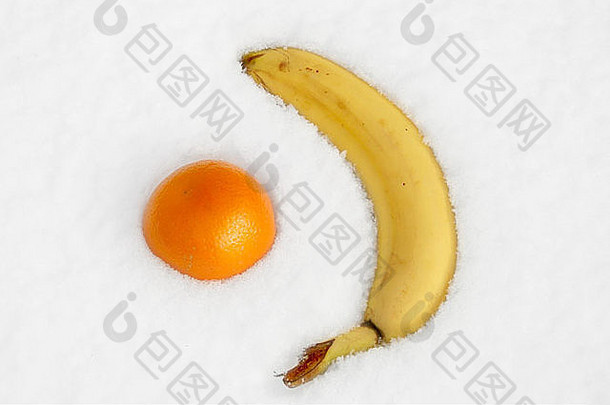 香蕉橘子雪