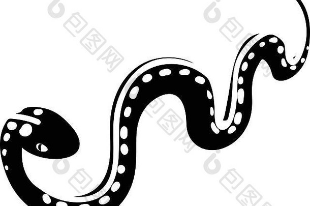 沙漠蛇图标简单的风格