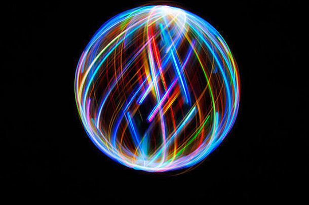 光绘画球体球体
