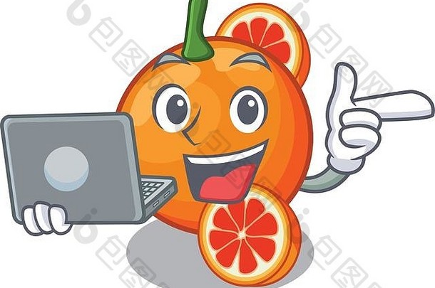 移动PC血橙色吉祥物水果篮子