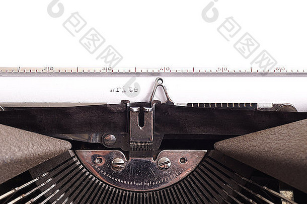 细节古董打字机古董复古的