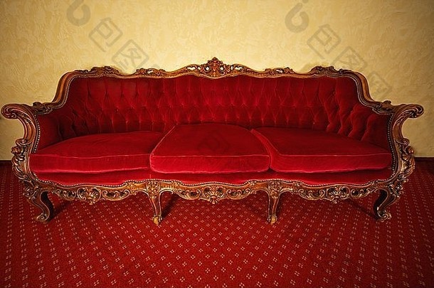 奢侈品红色的沙发