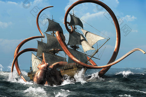 挪威海怪是斯堪的纳维亚民间传说中的一种生物，据说它看起来像一只巨大的章鱼或乌贼，是一种传说中能够击沉船只的怪物。