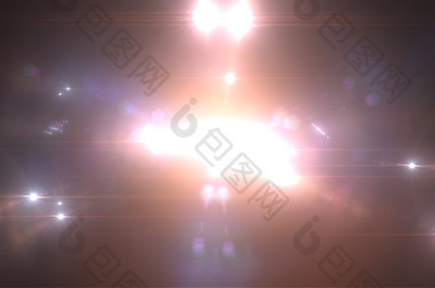 3d软件制作的具有镜头光斑和波基效应的恒星