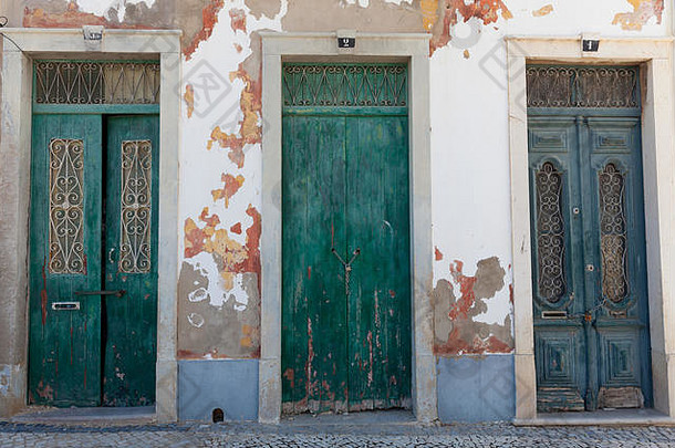 葡萄牙法罗的旧建筑图片。