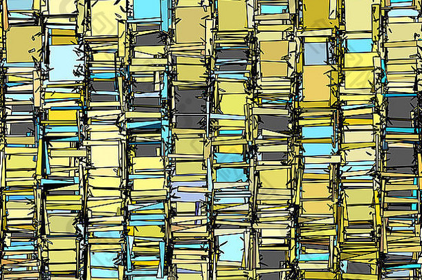 蓝黄灰色抽象碎片背景图案