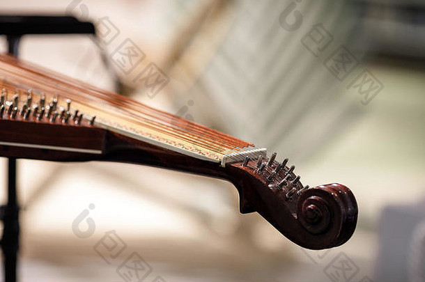 班杜拉特写，乌克兰乐器。乌克兰民间乐器