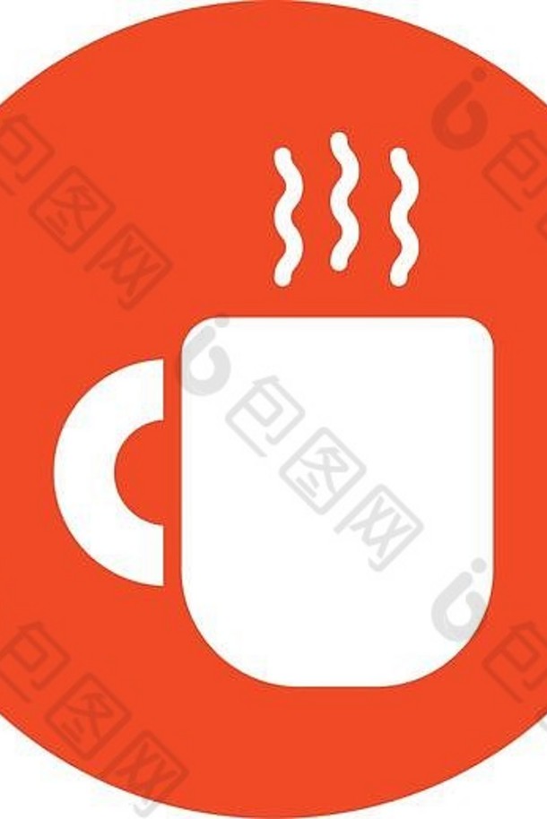 咖啡杯饮料块样式图标