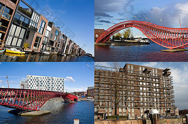 阿姆斯特丹东港的现代建筑