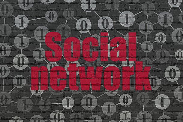 社会媒体概念社会网络墙背景