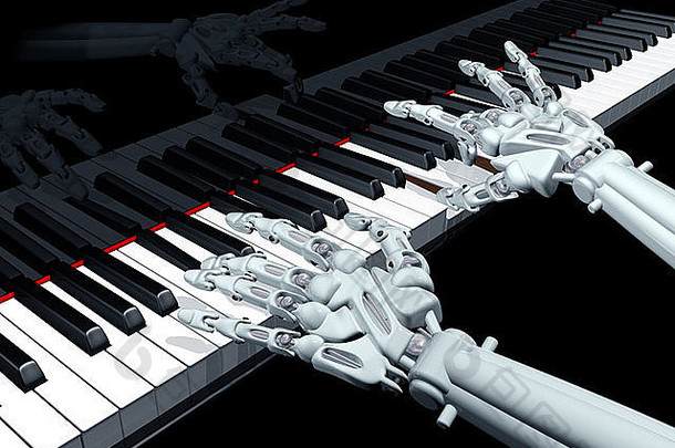 机器人弹奏大钢琴的插图
