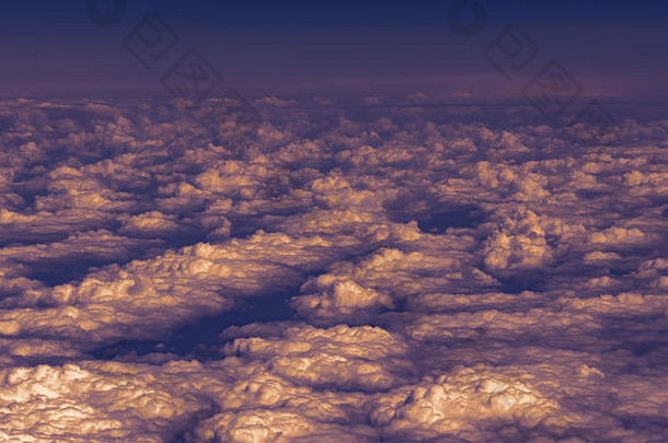 视图飞机云颜色健美的