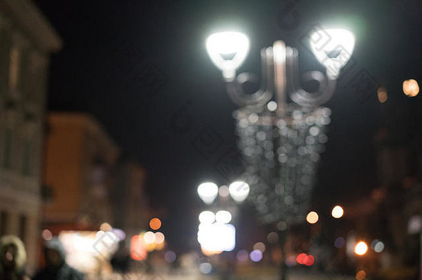 夜市街灯背景