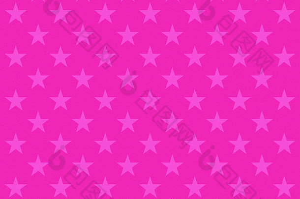 纹理粉色背景上重复的粉色星星图案