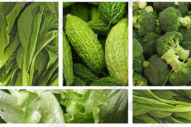 绿色蔬菜促进健康饮食生活方式