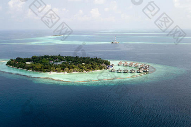 maledives环礁无人机