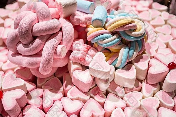 色彩鲜艳的含糖的糖果协调甜蜜的糖果