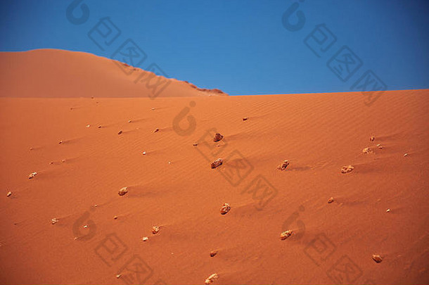 金沙沙丘沙漠蓝色的天空