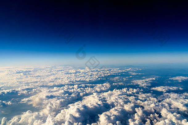 从40000英尺高空俯瞰<strong>地球</strong>的鸟瞰图