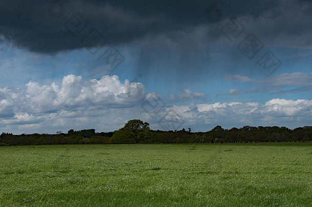 英国白金汉郡伊弗希思四月阵雨