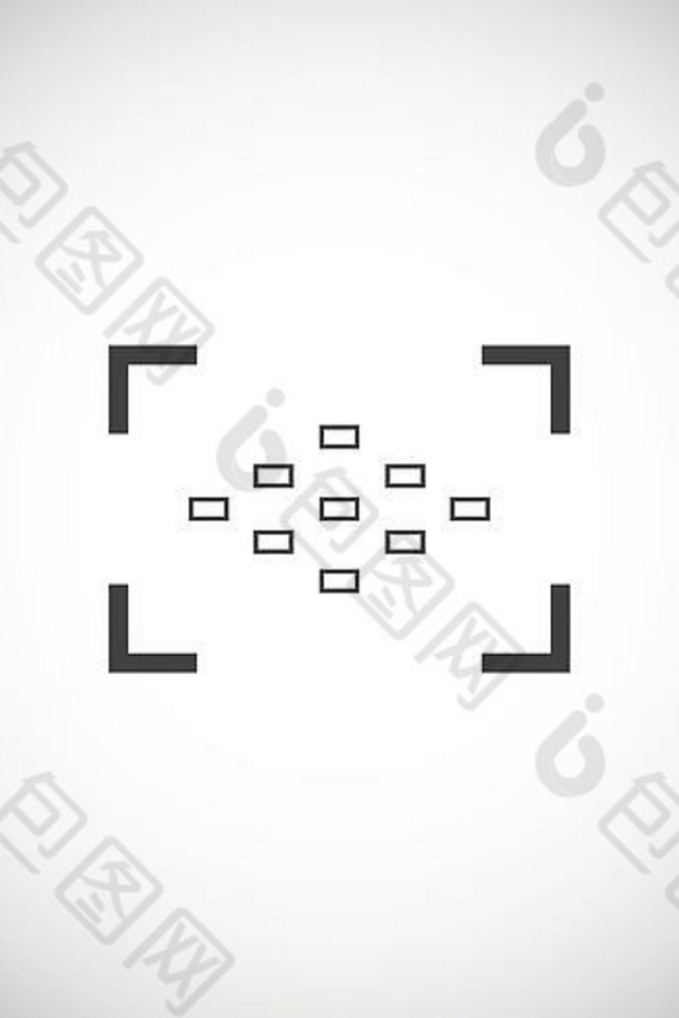 取景器图标背景图形网络设计简单的插图互联网概念象征网站按钮移动应用程序