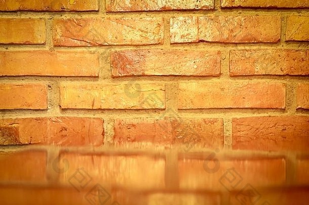砖棕色（的）颜色墙背景