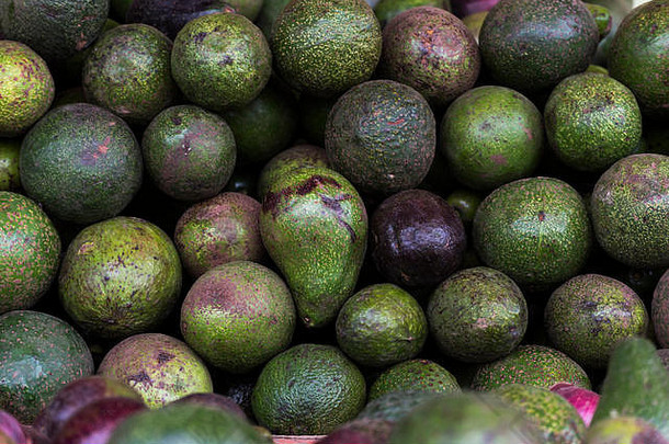 大桩成熟的绿色健康的鳄梨市场艾迪斯贝巴埃塞俄比亚