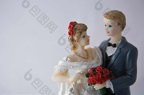 新娘新郎婚礼蛋糕雕像