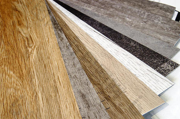 地板覆盖物、室内设计元素用天然木质层压样品