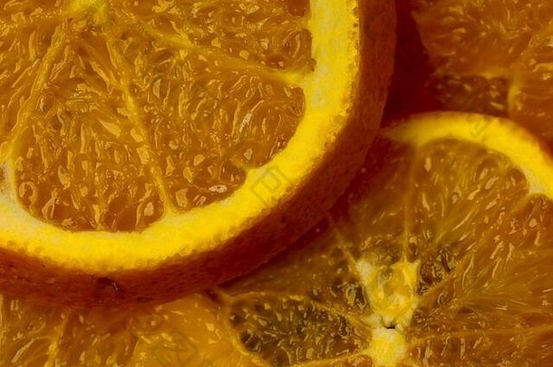 橘子片食物静物特写