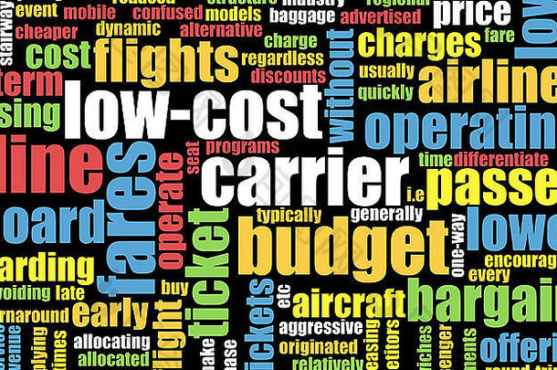 低成本航空公司预算航空公司概念艺术