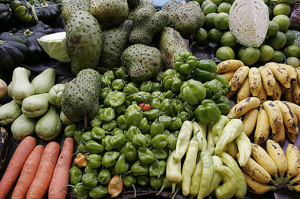 墨西哥瓦拉多利德市场蔬菜品种
