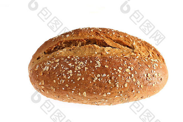 烤好的面包撒上麸皮是早餐的佳肴。