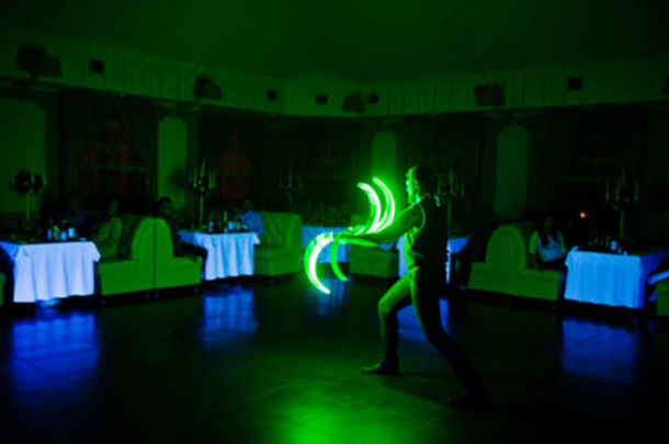二极管光显示艺术家婚礼聚会，派对